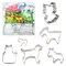 CookieCutter.com 6 Piece Horse Friends Cookie Cutter Set Goat, Mini Horse, Cat, Labrador Retriever Dog, Fox, Donkey, Metal Shapes Made in USA, Silver